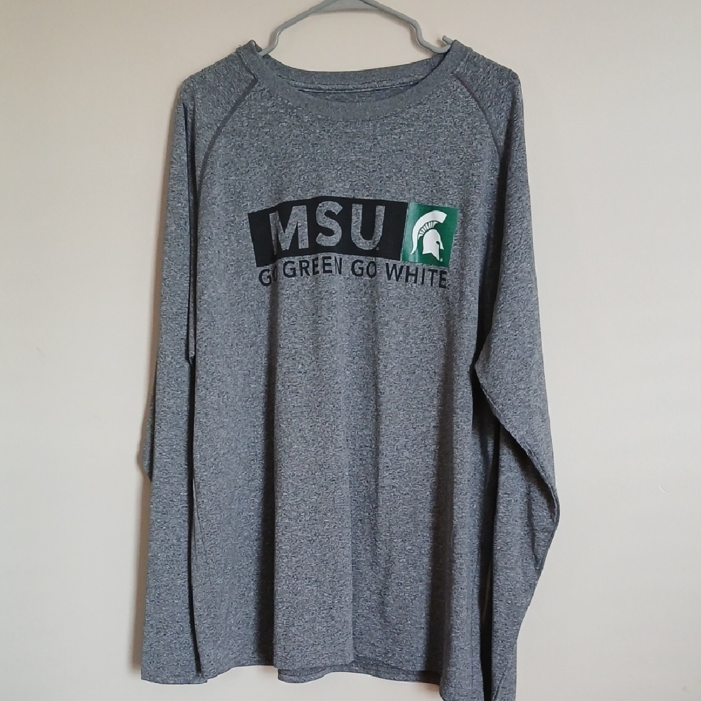 MSU Heather Gray Long Sleeve Shirt